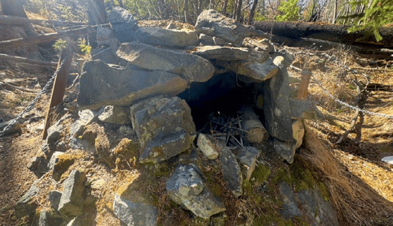 Rock ovens in Myra Canyon used for feeding KVR workers