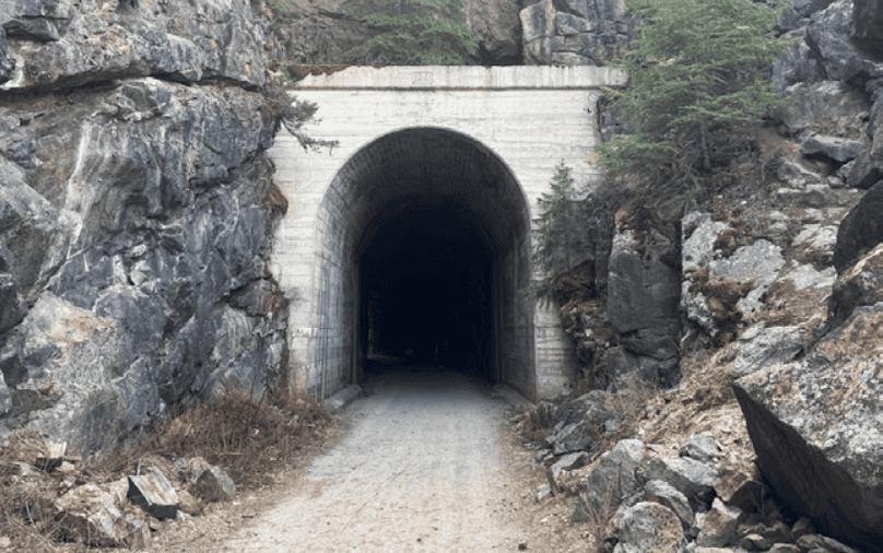 Second KVR tunnel in Myra Canyon